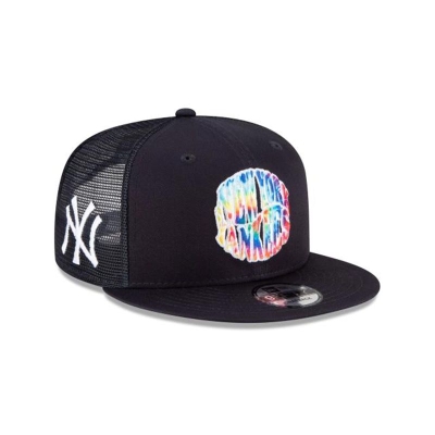 Blue New York Yankees Hat - New Era MLB Groovy 9FIFTY Snapback Caps USA2091543